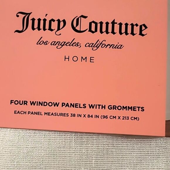 Juicy Couture Home Four Shimmery Window Panels w/Grommets - Picture 4 of 6